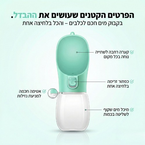 בקבוק מים נייד לכלבים